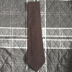 Paul Smith Deep Elegant Red, Tan and Black Patterned Men's Tie EUC Ret $175